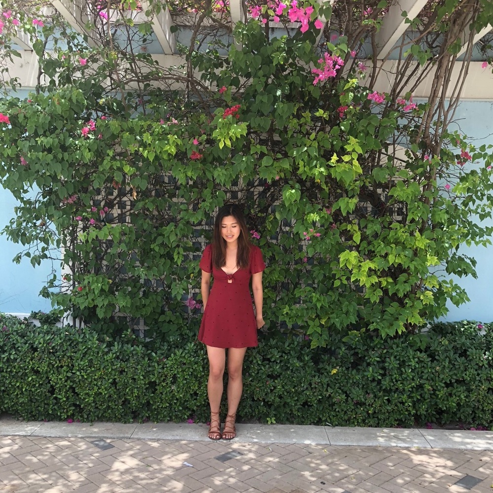 Heart printed dress